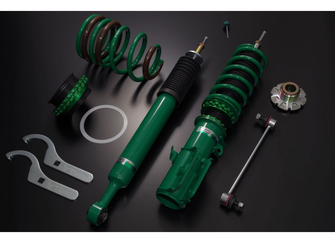 Комплект винтовой подвески (койловеров) Tein Flex Z HONDA FIT (GD3) (2002-2003) (1.5T, 1.5A, 1.5W, 1.5S) (двиг 1500 см^3) передний привод с регулировками высоты, жесткости и развала, VSA04-C1AS2
